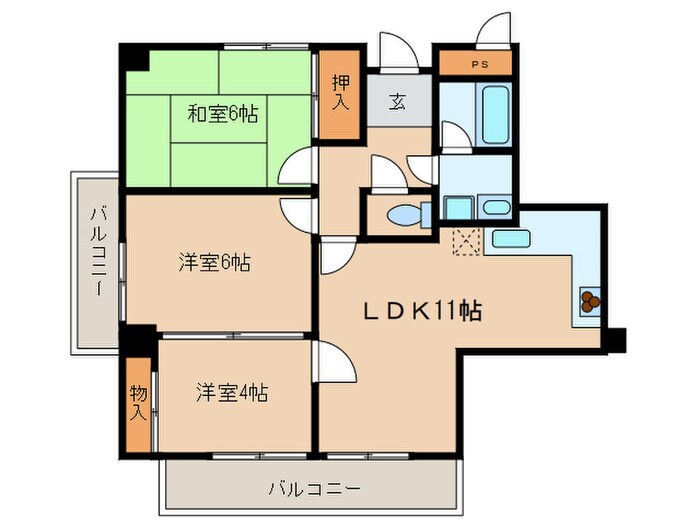 ア－チスト島田の物件間取画像