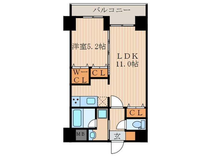 ルーエ五条堀川の物件間取画像