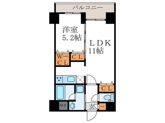 ルーエ五条堀川の物件間取画像