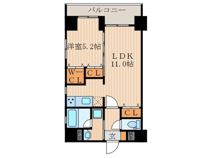 ルーエ五条堀川の物件間取画像