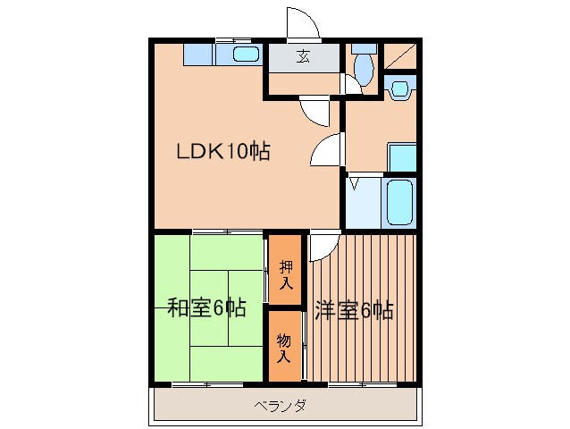 サンロ－ゼＭＩＹＡＴＡの物件間取画像