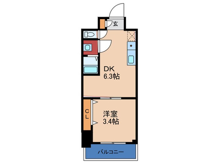 ｴｽﾘｰﾄﾞﾚｼﾞﾃﾞﾝｽ都島ﾃﾞｭｵの物件間取画像