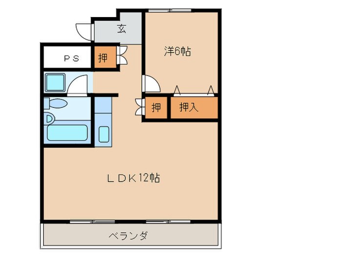 ﾍﾞｯｻｰﾎﾞｰﾈﾝ芦屋の物件間取画像