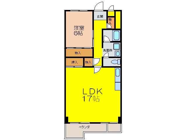 千里ハイツの物件間取画像