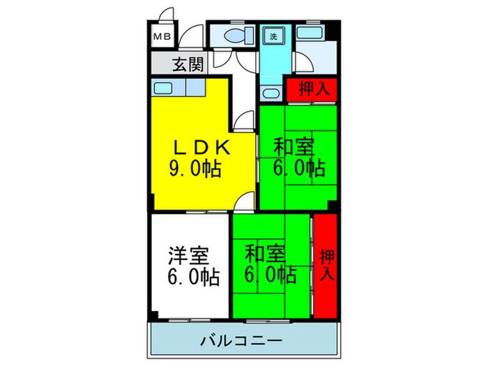 ヴィラ谷内の物件間取画像