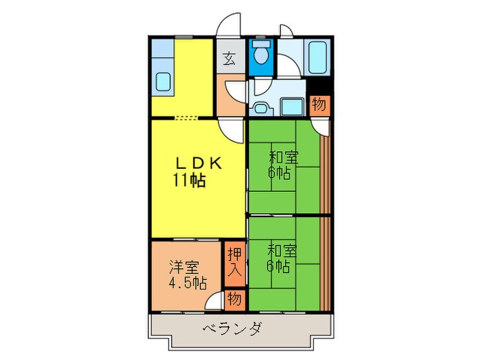 ハイツ別荘園の物件間取画像