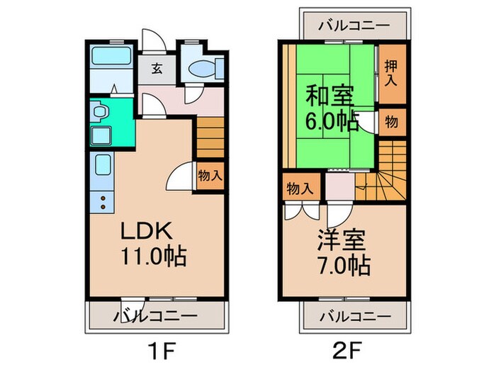 メゾン・セレステ２１の物件間取画像