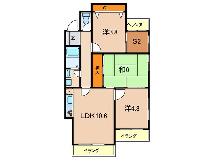 サテライト仁川の物件間取画像