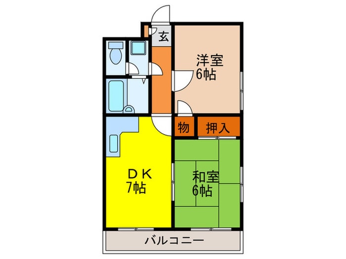 ダンディライオン宝塚Ⅱの物件間取画像