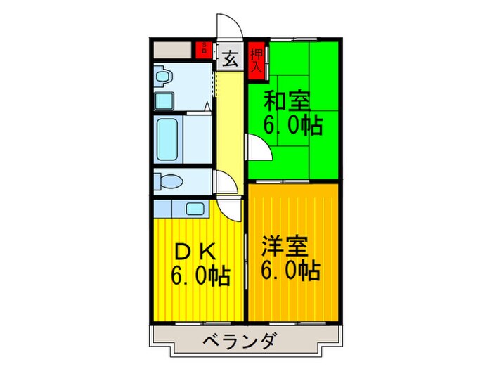 ｶﾙﾑ東大阪の物件間取画像