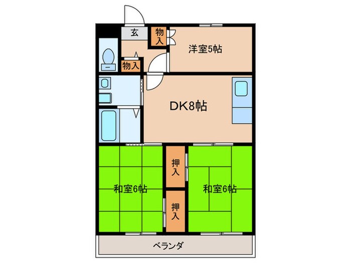 共立マンション小松里の物件間取画像