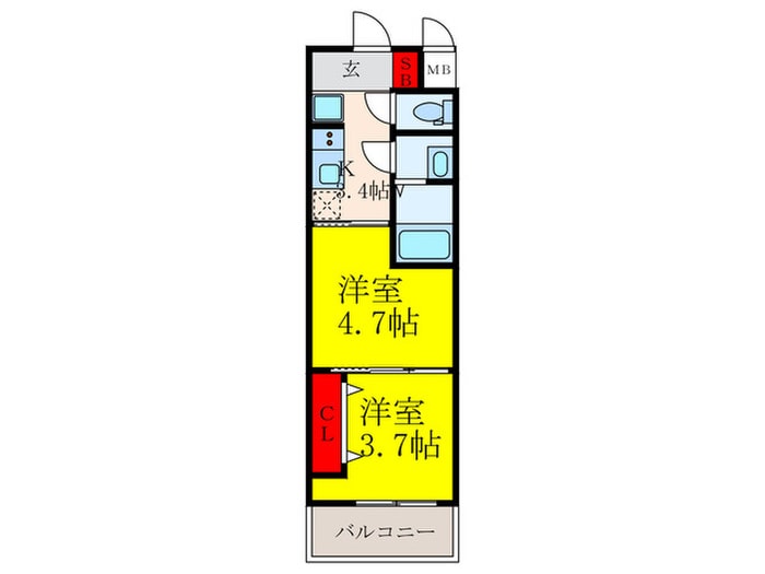 仮）吹田市南吹田5丁目ﾌﾟﾛｼﾞｪｸﾄの物件間取画像