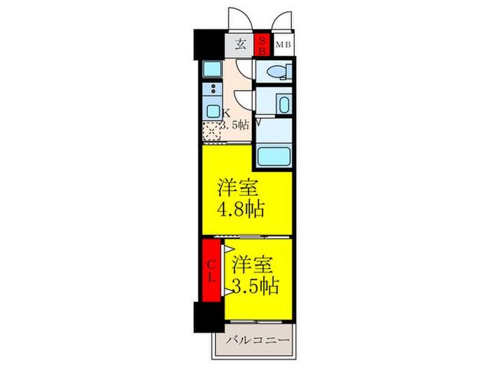 仮）吹田市南吹田5丁目ﾌﾟﾛｼﾞｪｸﾄの物件間取画像