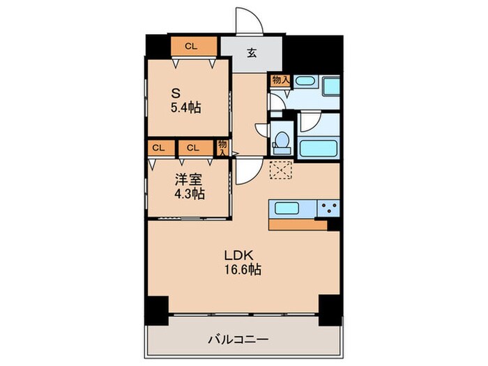 Vesta京町堀の物件間取画像