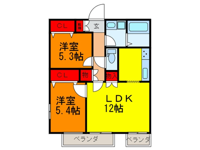 アメニティイシﾀﾞⅡの物件間取画像