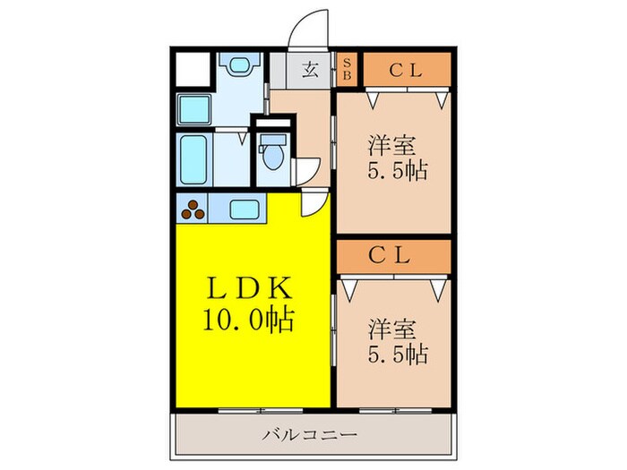 新大阪パークハイツの物件間取画像