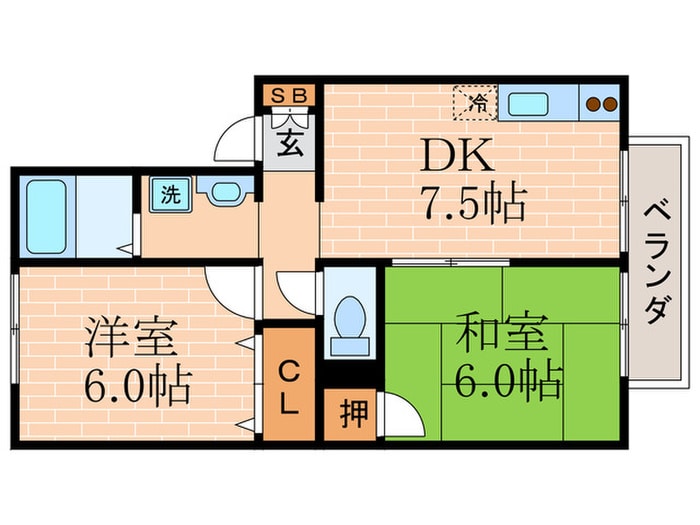 ハイカム－ル音羽の物件間取画像