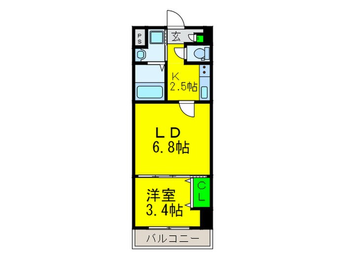 Belle ville 住之江公園の物件間取画像