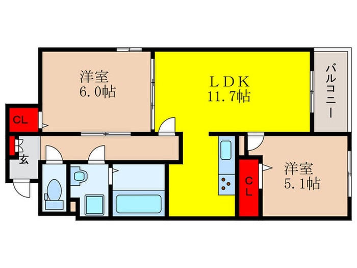 仮）オルテンシアの物件間取画像