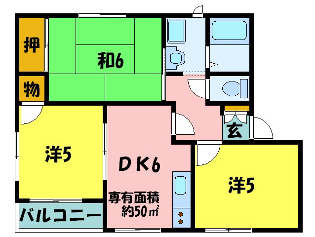 メゾン・ド・ヴェ－ルＢ棟の物件間取画像