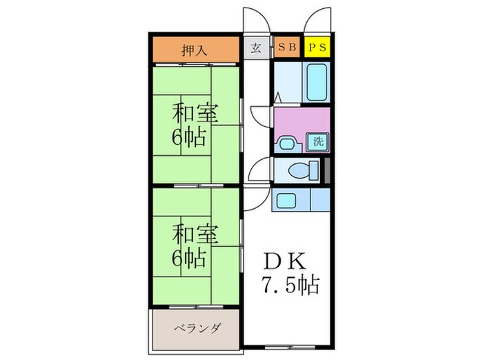 エスパシオ石田の物件間取画像