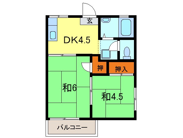 サンハイツの物件間取画像