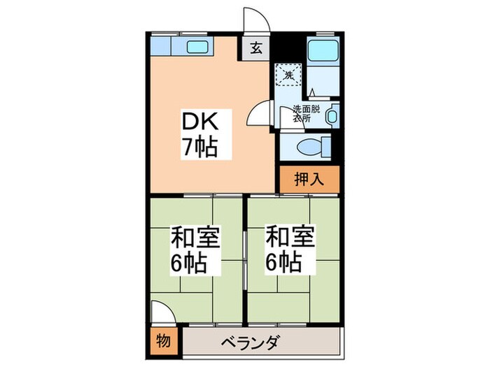 藤ハイツの物件間取画像
