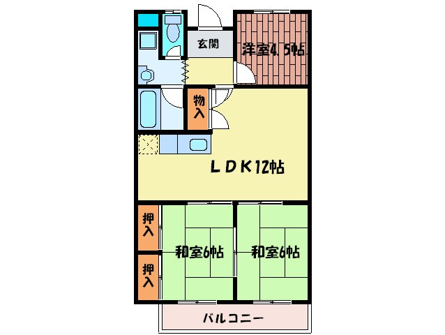 メゾンカタケの物件間取画像