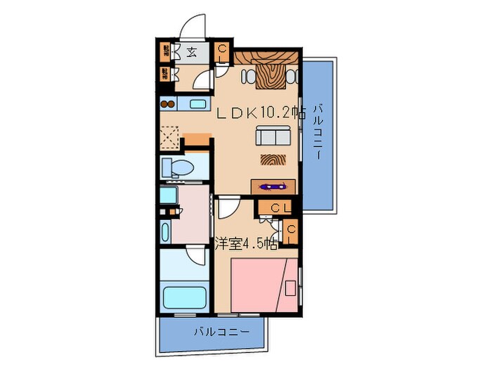 パ-クアクシス梅田の物件間取画像