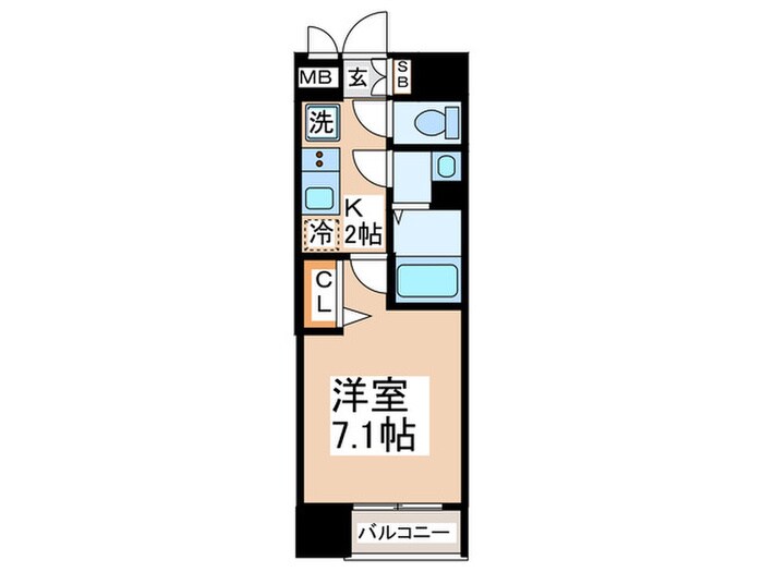 ｸﾘｽﾀﾙｸﾞﾗﾝﾂOSAKAWESTGATEの物件間取画像