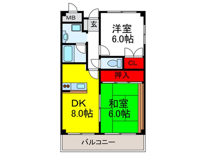 サン春日第２マンションの物件間取画像