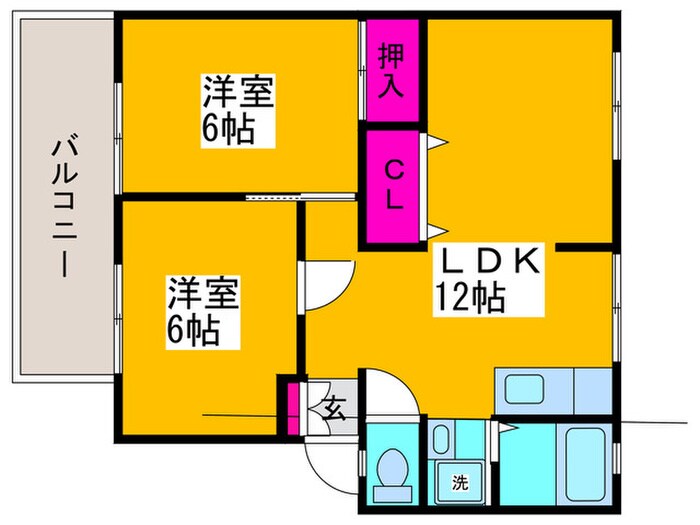 ライゼックス藤ヶ丘Ｂ棟の物件間取画像