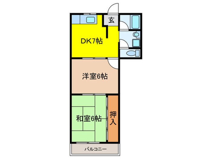 ビ－トル山本北Ｃ棟の物件間取画像