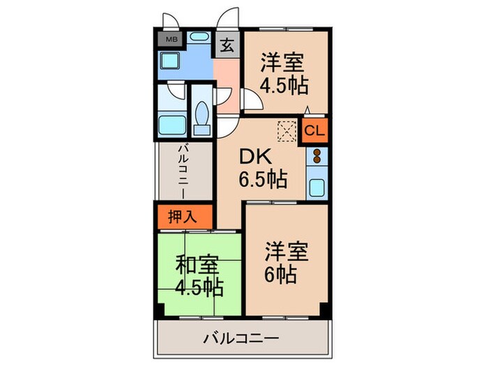 シティライフ２１長田の物件間取画像