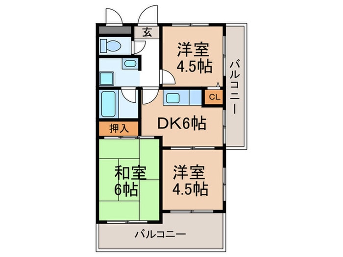 シティライフ２１長田の物件間取画像