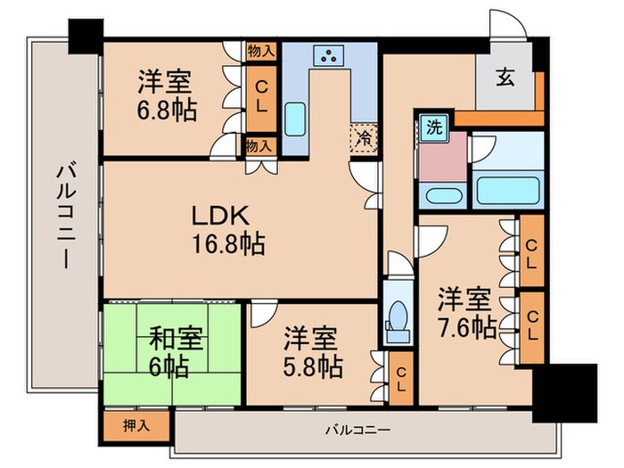 リ－ガル京都烏丸五条通り(902)の物件間取画像