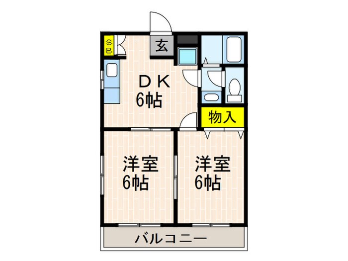 パ－クサイド２１の物件間取画像