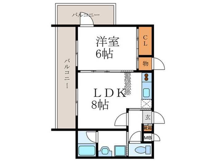 コンフォート修学院の物件間取画像