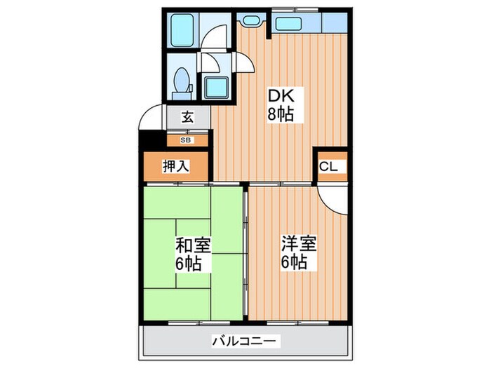 山一寿ハイツの物件間取画像