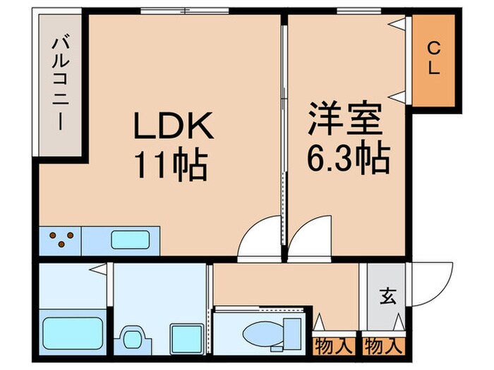 仮）大久保町大窪新築アパートの物件間取画像