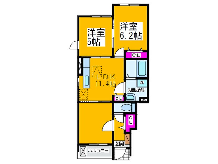 メヌエットⅡの物件間取画像