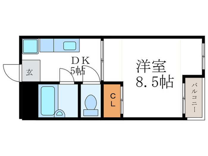 グランドール梅津（4階）の物件間取画像