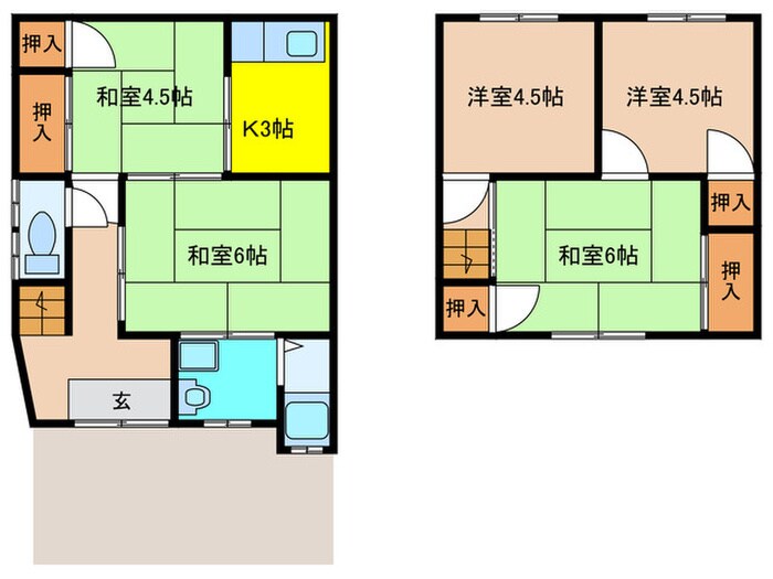 渡邊様一戸建貸家（成田町）の物件間取画像