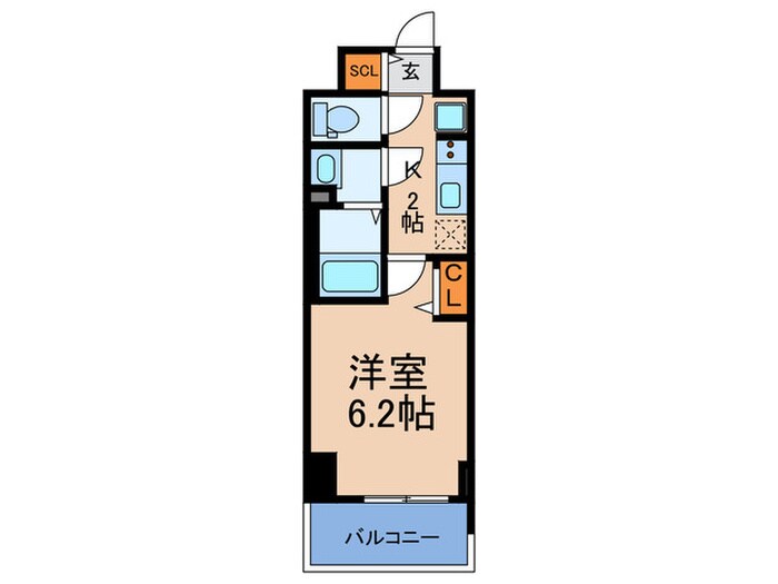 ﾌﾟﾚｻﾝｽ堺筋本町ﾃﾞｨｽﾃｨﾆｰ(203)の物件間取画像