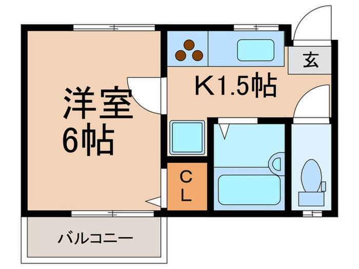 チェリ－ハイツ新在家の物件間取画像