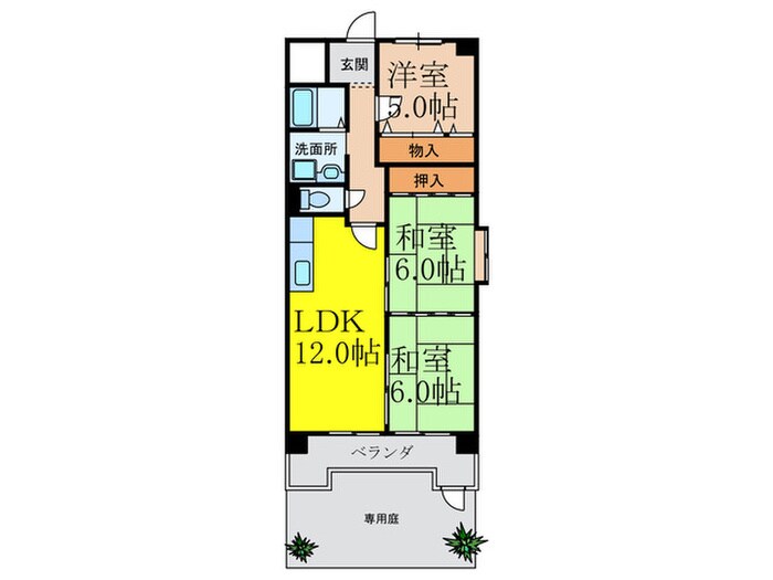 ハイツ東豊台の物件間取画像