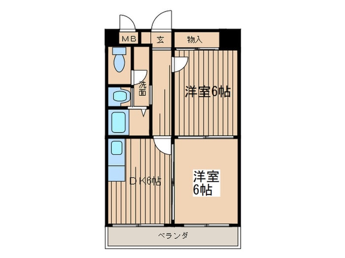 上三青山ハイツの物件間取画像