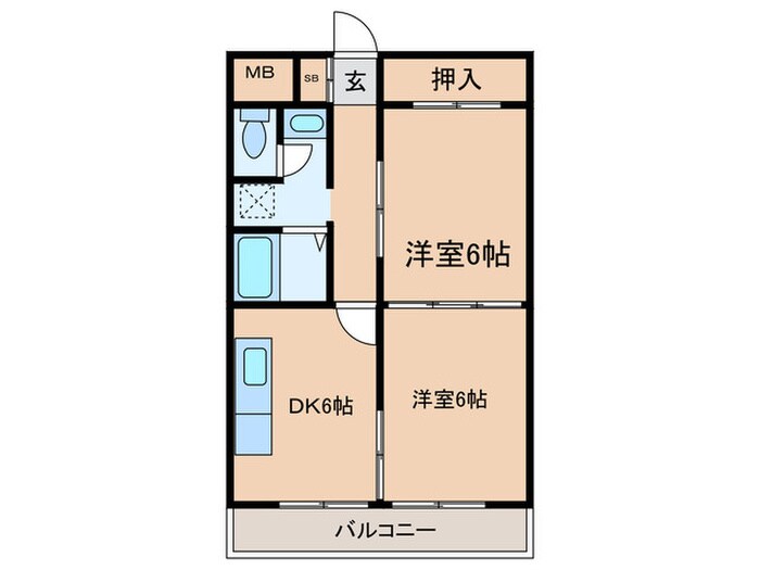 上三青山ハイツの物件間取画像