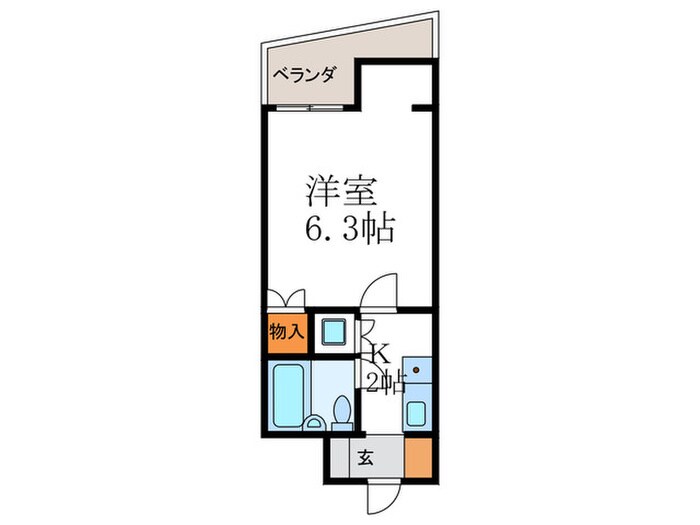 パレス紫竹の物件間取画像