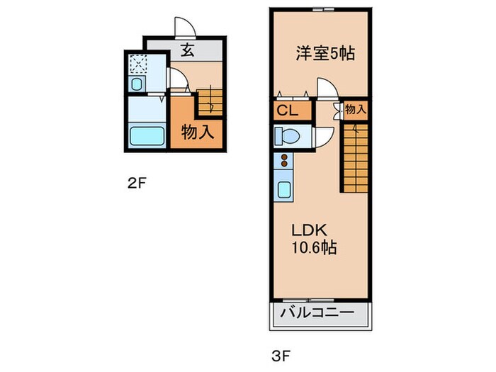 ﾌｼﾞﾊﾟﾚｽ　ﾙﾐﾅｽの物件間取画像